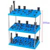 Suporte de Armazenamento CNC para Brocas Fresadoras 187 Furos Suporte para Mandril de Pinça Suporte para Pinças Prateleira Empilhável Multicamadas