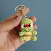 Colgante de Tortuga Ninja Tejido a Mano de Dibujos Animados de Anime, Llavero de Animal de Ganchillo de Hilo, Encanto de Bolso de Tortuga Hecho a Mano