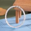 Pie de Plata Plata 999 Método Antiguo Chapado en Oro Pulsera de Calabaza Apertura Flor de Cerezo Pulsera de Plata para Mujer Pulsera de Moda para Viaje