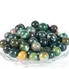 Ágata Verde, Amatista, Lapislázuli, Ágata Ojo de Tigre Cuentas Sueltas, Cuentas Perforadas a la Mitad y sin Perforar para Pendientes, Accesorios para Joyería DIY al por Mayor