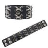 Ventas Directas de Fábrica Pulseras de Cuero Punk Europeas y Americanas Pulseras Punk Retro de Cuero con Remaches Accesorios Rap Rock