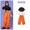 Trajes de Hip-Hop y Street Dance para Niños Ropa de Moda Disfraces de Jazz para Niñas Serie de Colores Dopamina Crop Top Ropa de Baile