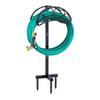 Soporte de hierro para manguera de agua de jardín de alta resistencia, soporte removible para manguera, estante vertical para manguera de agua, estante para guardar manguera de césped