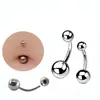 Anillo para Ombligo de Aleación de Titanio G23 Doble Punta Esférica Anillo para Ombligo F136 Titanio Anillo para Ombligo Simple y Versátil Joyería para Piercings Corporales