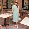 Vestido Nuevo de Verano Vainilla Tallas Grandes Ropa de Mujer Adelgazante Ceñidor de Cintura Manga Abullonada Vestido Francés Primer Amor 62432