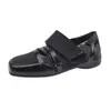 Zapatos Mary Jane Cuadrados de Velcro de Imitación de Cuero Estilo Coreano Retro para Mujer 2026 Primavera y Otoño Nuevos Zapatos Casuales Versátiles