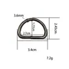 Ventas directas de fábrica hebilla en forma de D accesorios de hardware para maletas hebilla metálica semicircular en forma de D en stock venta al por mayor hebilla en forma de D de aleación transfronteriza