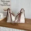 Bolsa Feminina Estilo Coreano Casual de Grande Capacidade Estética 2026 Nova Moda Mochila Transversal de Ombro para Trabalho e Passeios
