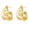 Pendientes Europeos y Americanos de Nueva Moda Estilo Ins Simple Asimétricos con Forma de C Forma Especial Geométricos Pendientes Metálicos Chapados en Oro Pendientes Pendientes