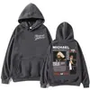 Sudadera con capucha de talla europea transfronteriza de mercancía del cantante de rock Michael Jackson para hombres y mujeres, estilo retro moderno