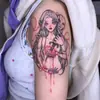 Tatuagem Adesiva Diablo Feminina À Prova D'água Duradoura Europeia e Americana Violência Lori ins Desenho Animado Fofo Flor Braço Não Refletivo Anti-Han