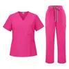 Uniformes médicos cruzados Meikedo, uniformes de lavagem de mãos para médicos e enfermeiros de hospital, vestuário de trabalho de sala de cirurgia em duas peças