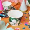 Tema de Flor Tropical Folha Flamingo Festa de Aniversário Decoração para Adultos Louça Descartável Tigela de Papel 8