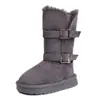 Botas de Nieve para Niñas con Forro de Felpa Botas Altas para Niños Invierno 2026 Nuevo Estilo Zapatos Grandes de Algodón para Niñas Botas de Caña Alta Suela Suave Cálida