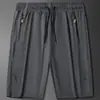 Pantalones Cortos de Verano para Hombre, Seda de Hielo de Secado Rápido, Deportivos Casuales, Frescos, Holgados, Talla Grande, Ropa Exterior, Pantalones Finos de Cinco Cuartos, Pantalones de Playa