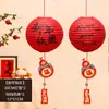 Lanternas de Papel Decorativas de Ano Novo e Festival da Primavera, Cordões Criativos com Sino Pendurado, para Véspera de Ano Novo, Sala de Estar, Cenário de Shopping Center, Montagem de Atmosfera, Decorações Penduradas