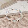 Pulsera Transfronteriza Europea y Americana Estilo Natural de Estrella de Mar y Concha con Caracola y Cuentas de Arroz, Cordón Fresco y Elegante de Cinco Colores