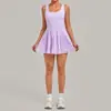 Vestido Deportivo de Verano para Mujer con Almohadillas en el Sujetador Integrado y Pantalones Cortos Anti-exposición Bolsa para Pelotas Ropa de Tenis 21151