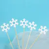 Pastel de Navidad Mori Decorativo Transparente Cristal Reno Muñeco Hielo Nieve Blanca Fruta Guirnalda Tarjeta Inserto