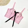 Body moldeador con pedrería en forma de pajarita con diseño francés, top de discoteca de nicho, corsé de hueso de pez con cuentas de moda para mujer