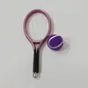 Llavero de Raqueta de Tenis Simulado Transfronterizo, Colgante Estilo Europeo y Americano, Adorno Pequeño de Plástico Periférico con Temática de Tenis, Regalo Creativo
