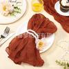 Servilleta de Gasa Plegada Transfronteriza Bali Tul Tela de Queso Decoración de Mesa Boda Fiesta Gasa Plegada en Espiral