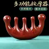 Pente de Massagem Natural Dourado de Seda e Sândalo Pente Meridianos Pente de Madeira Pente de Massagem para Couro Cabeludo Pente de Terapia Capilar Pente Espessado para Cabelo