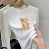 Camada base redonda para meninas, uma camiseta de manga comprida super fofa e casual para outono e inverno, perfeita como camada interna para crianças mais velhas, proporcionando calor