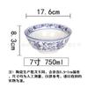 Tigela de cerâmica comercial para macarrão azul e branco porcelana tigela de ramen balde grande tigela restaurante de macarrão Tigela espessada tigela para sopa de carne bovina e ovina