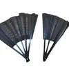 Abanico Plegable Grande de Tela Negra para Verano, Ventilador de Enfriamiento, No Te Enojes, Suministro de Tienda de 1-2 Yuan