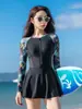 Nuevo Traje de Baño para Mujer Gordita que Cubre el Vientre, Falda Adelgazante Simple para Mujer, Conservador, Reunión de Pecho Grande, Traje de Baño para Aguas Termales