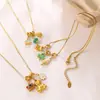 Moda Europea y Americana Estilo Dulce DIY Desmontable Sandía Oso Perla Colgante Multiforme Collar Versátil para el Día a Día