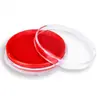 Tampón de tinta de secado rápido Deli 9863 para uso en finanzas y oficina, Tampón de tinta para sellos de secado rápido, Caja de tinta con esponja transparente en rojo y azul