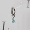 Novos Brincos Delicados de Gota d'Água Coloridos Design de Nicho Cheio de Diamantes Leve Luxo Elegante Simples Versátil Distintivo Tendência