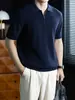 Moda Ligera con un Toque de Alta Gama|Tejido de Punto para Hombre tipo Algodón Amigable con la Piel con Cuello Half-Zip, Nuevo Estilo de Verano, Cómodo y Resistente a las Arrugas