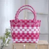Regalo al por mayor para el Día del Niño Bolsas Pequeñas, Bolsas Tejidas Coloridas, Cestas de Mano, Souvenirs de Dibujos Animados DIY, Transfronterizo