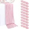 Camino de mesa de tela arrugada Amazon, Camino de mesa de hilo Bali, Mantel de lino bohemio, Mantel de decoración para bodas y fiestas al por mayor