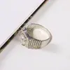 Deseo Venta Caliente Transfronteriza Nuevo Moda Europea y Americana Anillo de Diamante Moissanita Anillo de Diamante para Hombre Joyería al por Mayor