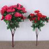 Azaleia Simulada 6 galhos Azaleia vermelha flores artificiais atacado flores grandes de seda paisagismo de engenharia shopping center com flores decoração de sala de estar
