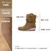Botines Retro de Piel de Vaca con Aumento de Altura 2026 Nuevo Estilo Otoño e Invierno Botas Slouch Birkenstock para Mujer, Botines Cortos Martin Adelgazantes