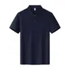 Nueva camiseta polo casual de verano, cómoda, antiarrugas, de cuatro botones, color liso, con solapa, para hombres y mujeres, camiseta de manga corta, ropa de trabajo