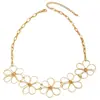 Collar Colgante de Flor Super Hada Moda Transfronteriza Europea y Americana Diseño de Nicho Hueco Cadena de Clavícula para Mujer de Lujo Ligero