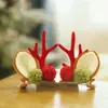 Accesorios para el Cabello de Astas Nuevas Transfronterizos Adornos de Astas de Alce Lindos para Celebraciones Pinza para el Cabello Clip para el Cabello de Disfraz Navideño
