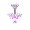 AliExpress eBay Amazon Explosões Unha Umbigo De Aço Inoxidável Com Zircon Umbigo Anel Corpo Piercing Jóias