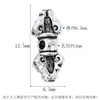 Plata de Ley S925 Plata Tailandesa Campana Rey Kong Mortero Retro Xizang Perforador Accesorios Pulsera Bodhi DIY Accesorios para Jugar