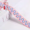 Cinta jacquard de cuadros de corazón de doble color de 2,5 cm para ropa, decoración del hogar y decoración DIY de cortinas G3671