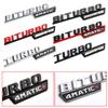Aplicable a Mercedes-Benz turbo BITURBO AMG 4MATIC + pegatinas de carrocería de guardabarros logotipo lateral decorativo logotipo del automóvil