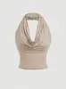 2026 Transfronterizo Europeo y Americano Estilo Moda Amazon Sexy Versátil Top sin Mangas de Cuello Halter Tres en Uno para Mujer