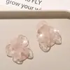 Estilo Coreano Elegante Gama Alta Encaje Transparente Florales Tridimensionales Adornos Parches DIY Aretes Pendientes Accesorios para el Cabello Pinzas para el Cabello Accesorios