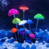Acuario de medusas de simulación decoración de acuario coral fluorescente paisajismo planta falsa hierba acuática hoja de loto adornos de hongo transparente